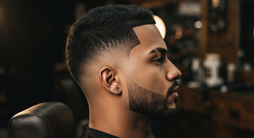 Degradê High Fade e alinhamento de barba em Jales